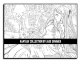 Fantasy Collection: An Adult Coloring Book with 100+ Incredible Coloring Pages of Mermaids, Fairies, Vampires, Dragons, and More! WoodArtSupply