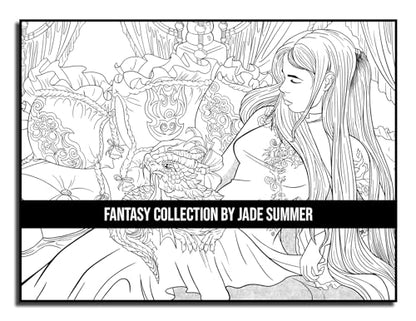 Fantasy Collection: An Adult Coloring Book with 100+ Incredible Coloring Pages of Mermaids, Fairies, Vampires, Dragons, and More!