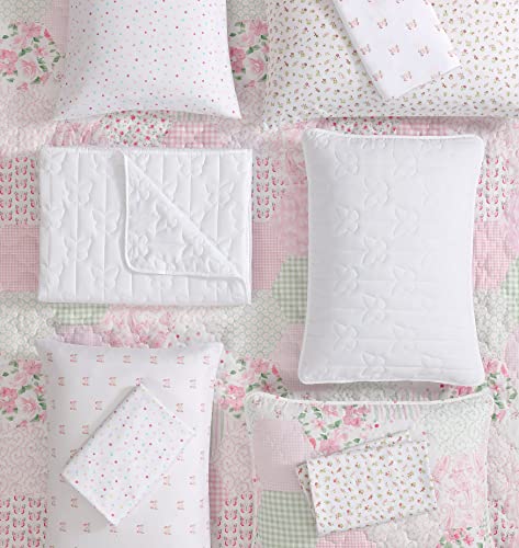 Laura Ashley Kids - Twin Quilt Set, Reversible Kids Bedding with Matching Sham(s), Ideal for Toddler Bedding Set, Ideal Girl Room Essentials, Coquette Room Decor (Ellyn Pink, Twin) Laura Ashley