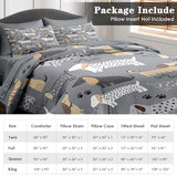 Pamnest Comforter Set King Size, Cute Dog 7 Pcs Bedding for Kids and Adults, Animal Nursery Pet Bed Sheet Sets with Fitted Sheet 2 Pillowcases & 2 Shams for Bedroom Bed Decor Pamnest