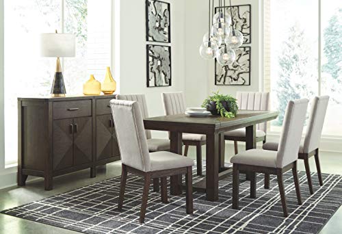 Signature Design by Ashley Dellbeck Casual Rectangular Dining Extension Table, Seats up to 8, Dark Brown Signature Design by Ashley