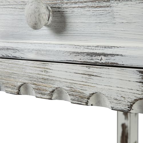 Alaterre Furniture Rustic Country Cottage Console Table with 1 Drawer & 1 Shelf, Distressed Finish - Perfect for Living Room, Entryway, Hallway Alaterre Furniture