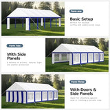 MFSTUDIO 16'x32' Party Tent, Outdoor Heavy Duty Party Tents with Removable Sidewalls, Large Canopy Tent Shelter for Outdoor Events Wedding Birthday, Blue MFSTUDIO