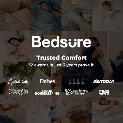 Bedsure Waffle Comforter Set Twin, Soft and Breathable Linen Bedding Comforter Set, 2 Pieces, 1 Waffle Weave Comforter (68"x88") and 1 Pillowcase (20"x26") Bedsure