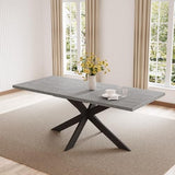 ZckyCine Modern Dining Table Table Set for 6-8 Person for Dining Room, Kitchen Table Set with Steel Legs ZckyCine