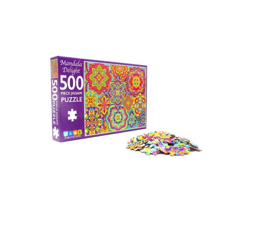 Page Publications Collection Jigsaw Puzzles for Adults 500 Piece | Mandala Puzzles | Puzzles for Kids & Teens, Fun Educational Games for Family Game Night PAGE PUBLICATIONS