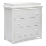 Delta Children Perry 3 Drawer Dresser with Changing Top and Interlocking Drawers, Bianca White Delta Children