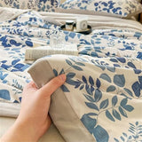 Cooling Blankets For Hot Sleeper, Summer Ice Cool Throw Blanket For Night Sweats, Blue Pattern Reversible Summer Quilted Coverless Duvet Breathable Lightweight Quilt For All Season(200*230cm) DJCFWAF