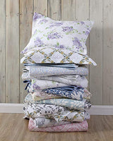Laura Ashley - King Quilt Set, Soft & Reversible Cotton Floral Bedding with a Medium Weight Feel, 3 Piece Bed Set with Matching Pillowcases (Walled Garden Blue) Laura Ashley