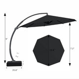 AreShark 7 Piece Patio Dining Set with 11ft Patio Umbrella (Black), 7 Gray Outdoor HDPE Dining Set with 6 Chairs + 1 Large Table with 2" Umbrella Hole, for Market, Pool, Garden, Backyard, Deck AreShark