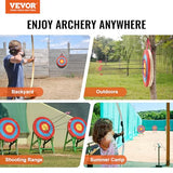 VEVOR Straw Archery Target, 3 Layers 20" Arrow Target, Traditional Solid Round Archery Target Shooting Bow, Hand-Made Arrows Target, Coloured Rope Target for Backyard Outdoor Hunting Shooting Practice VEVOR