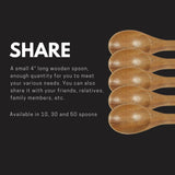 NUTTA - Small Wooden Spoons For Cooking, Condiments Honey Seasonings Pepper Sugar Salt Tea Coffee Ice-cream (10 Pieces) NUTTA