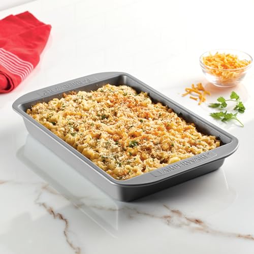 Farberware Nonstick Bakeware Baking Pan / Nonstick Cake Pan, Rectangle - 9 Inch x 13 Inch, Gray Farberware
