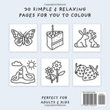 Soft Girl Era Colouring Book (Simple and Relaxing Bold Designs for Adults & Children) (Simple and Relaxing Colouring Books) WoodArtSupply