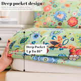 Bedlifes Full Sheet Set Ultra Soft, Breathable, Silky Flower Deep Pocket 100% Microfiber Bedding, 4 Piece Full Size with Floral Sage Green Bedlifes