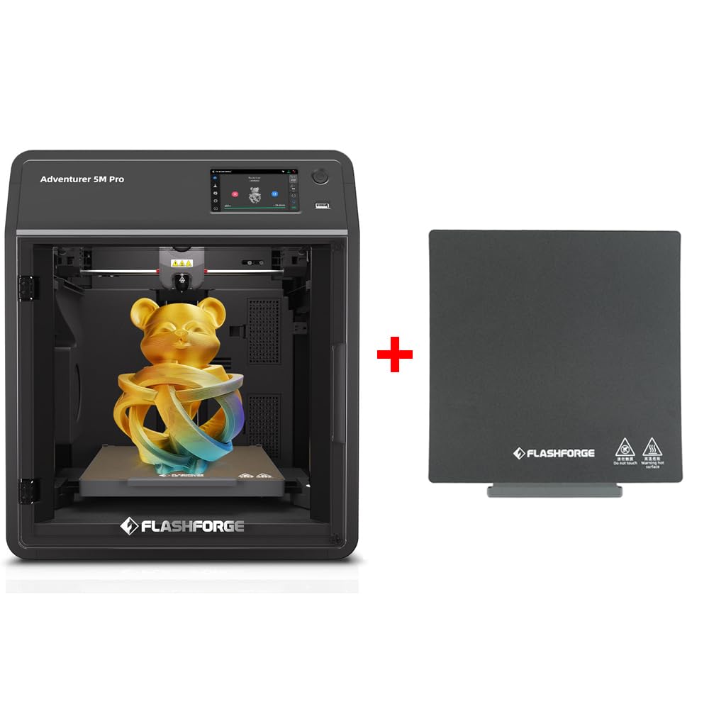 (High-Temp PC Plate) Bundle FLASHFORGE Adventurer 5M Pro 3D Printer and FLASHFORGE PC Sticker Plate - WoodArtSupply