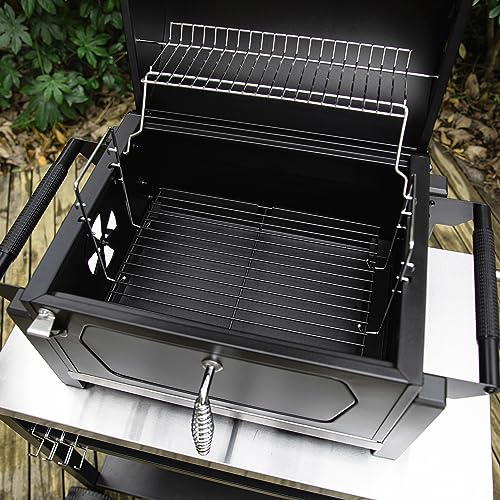 Royal Gourmet CD1519 Tabletop Charcoal Grill with Warming Rack, Potable Charcoal Grill with 303 Sq. In Cooking Area for for Outdoor Camping and Picnic Grilling, Black Royal Gourmet