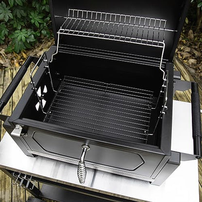 Royal Gourmet CD1519 Tabletop Charcoal Grill with Warming Rack, Potable Charcoal Grill with 303 Sq. In Cooking Area for for Outdoor Camping and Picnic Grilling, Black