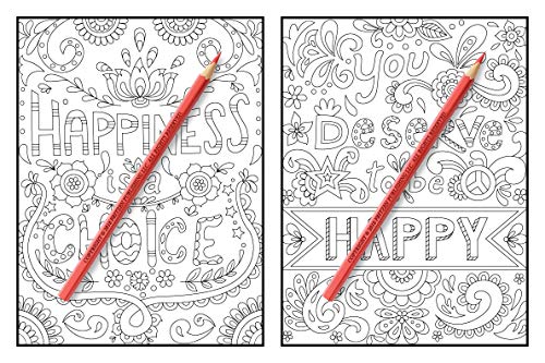 Inspirational Quotes: An Adult Coloring Book with Motivational Sayings and Positive Affirmations for Confidence and Relaxation WoodArtSupply