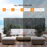 VINGLI Privacy Screen，72" x 49" Outdoor Privacy Screen Freestanding，Room/Garden Divider for Pool Shade, Porch, Patio, Balcony and Indoor VINGLI