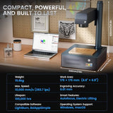 Monport 30W Pro Integrated MOPA Fiber Laser Engraver, 6.9"x6.9” Working Area, LightBurn Compatible, 3D Relief Engraving Color Marking Machine with One-Touch Autofocus, JPT Laser Source Monport