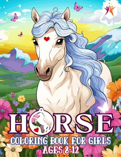 Horse Coloring Book for Girls Ages 8-12: 50 Illustrations of Equine Wonder for Captivating Coloring Fun Tailored for Kids 8-12 Years Old