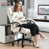 Vinsetto Big and Tall Executive Office Chair 485lbs with Wide Seat, High Back Computer Desk Chair with Tilt, Adjustable Height, Cream White Vinsetto