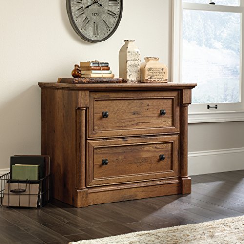 Sauder Palladia File Cabinet, Vintage Oak finish - WoodArtSupply