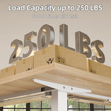 TIQLAB 75 x 61 inch L Shaped Standing Desk Adjustable Height, Electric Corner Standing Desk, Sit Stand Computer Table with Splice Board, Maple TIQLAB