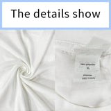 OKBA 5 pcs Sublimation Blank T-Shirts Round Collar Short Sleeves Adult White Polyester t Shirts (Large) OKBA