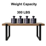 FOLUBAN Rustic Coffee Table,Wood and Metal Industrial Cocktail Table for Living Room, 47 Inch Oak FOLUBAN