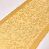 Cobedzy Gold Satin Bed Runner for King Size Beds(1.8m), 50 x 240cm(20" x 94") Jacquard Bed Scarf Satin Bedding Scarves for Hotel, Home, Guesthouse Cobedzy