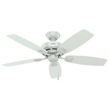 Hunter Fan Company, 53350, 48 inch Sea Wind White Indoor / Outdoor Ceiling Fan and Pull Chain Hunter