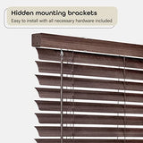 Achim Home Furnishing Cordless GII Luna 2" Slat Mahogany Venetian Window Blinds 29" W x 64" L PowerSellerUSA