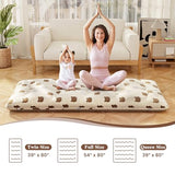 Giantex Japanese Floor Mattress, 4 Inch Futon Mattress w/Washable Cover & Storage Bag, Foldable Roll up Mattress Tatami Mat, Portable Sleeping Pad for Camping, Dormitory, Kids Floor Lounger Bed, Twin Giantex