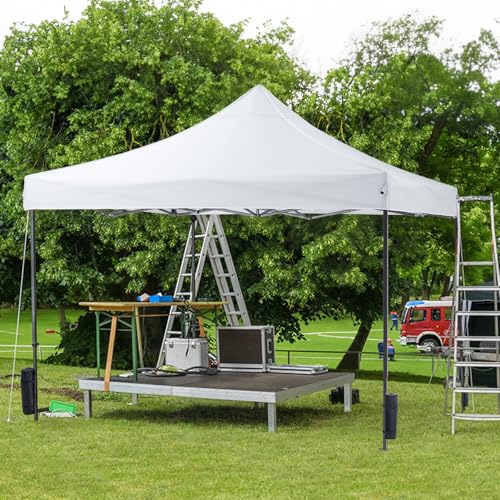 NEWBULIG 10x10 FT Pop Up Canopy Easy Up Tents for Camping Parties Events Beach Backyard Portable Outdoor Shelter Heavy Duty Instant Sun Shade with Sand Bags, White NEWBULIG