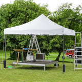 NEWBULIG 10x10 FT Pop Up Canopy Easy Up Tents for Camping Parties Events Beach Backyard Portable Outdoor Shelter Heavy Duty Instant Sun Shade with Sand Bags, White NEWBULIG