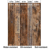 WENMER 17.71" x 118" Brown Wood Wallpaper Peel and Stick Shiplap Self Adhesive Contact Paper for Cabinet Countertop Shelf Drawer Wall Door WENMER