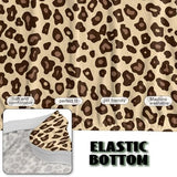 Garucesta Futon Cover with Elastic Bottom Armless Sofa Covers Non Slip Washable Couch Slipcover Scratch-Resistant Futon Sofa Slipcover for Dogs Cats, Leopard Print Beige Garucesta