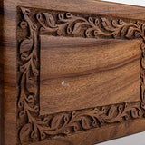 INTAJ INC Handmade Tree of Life Rosewood Cremation Urn for Human Ashes Adult - Large Keepsake Urn for Ashes,Dark Brown Wooden Funeral Urn Box INTAJ