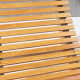 Outsunny Outdoor Rocking Chaise Lounge Chair, S Shape Wooden Rocking Chair with Slatted Seat and High Back, Rocking Patio Lounger for Porch, Backyard, Garden, Light Brown