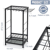 Garden Tool Organizer, Yard Tool Organizer up to 50 Tools, Garage Tool Organization and Storage, Garden Tool Storage, Yard Tool Racks, Tool Stand, Tool Holder for Garage, Shed, Outdoor, Black Kingarage