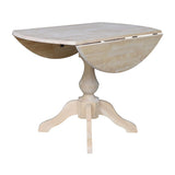 IC International Concepts International Concepts 42" Round Dual Drop Leaf Pedestal Table-30.3" H, Unfinished Dining Table, Ready to Finish IC International Concepts