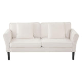 VEVOR Loveseat Sofa, 69-Inch Small Sofa Couch for Living Room, Velvet Fabric 2-Seats Couch with Sinuous Spring, Soft Cushions and Sturdy Frame, Comfy Loveseat for Bedroom, Office or Apartment, White VEVOR