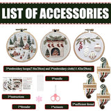 Ramonbell 15pcs Christmas Cross Stitch Kits, Christmas Needlepoint Kits, DIY Embroidery Starter Kit for Adults and Beginners, Birthday Gift for Handicraft Enthusiasts