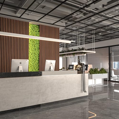 Generic 94"" L x 24"" W Acoustic Wood Wall Paneling, Decorative Sound Proof Panels for Walls and Ceilings, 3D Slat Wood Wall Panels (Set of 10) (Dark Chestnut), ACP10 WoodArtSupply