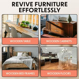 MeasuPro 34-Piece Furniture Repair Kit - Resin Wood Filler, Brushes, Markers & Scraper - Perfect for Stains, Scratches on Floors, Tables, Desks, MeasuPro