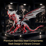 3D Metal Dragon Model Kit for Adults, Mechanical Pterosaur Puzzle, DIY Assembly Steel Model, Challenging Building Kit, Unique Gift for Men Desk Decor