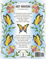 Art Nouveau Coloring Book: Insect Designs: (Fascinating Insects and Glorious Flowers) (Art Nouveau coloring series by Art Mill) Majosta