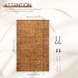 TOOKNIN Bamboo Roll-Up Window Blinds - Set of 2, 47" W x 71" H Brown Bamboo Shades for Enhanced Privacy and Sun Protection TOOKNIN